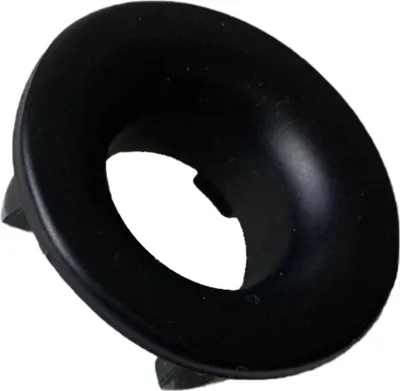 Produktbild von Fackelmann Rosette für Überlaufloch, schwarz matt, Ø 22mm, zum Stecken
