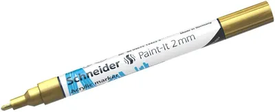 Produktbild von Acrylmarker Paint-It 310 2mm gold Packung mit 5 Stück