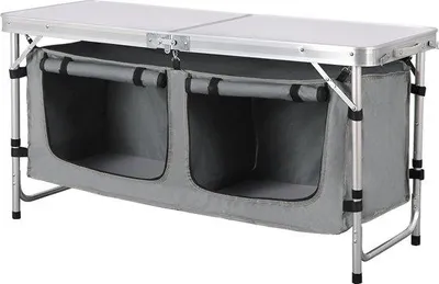 Produktbild von Aluminium Picknickset - Opvouwbare Tisch - Camping - Mit Aufbewahrungsbeuteln - Weiß/Grün