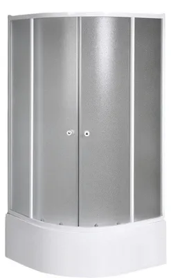 Produktbild von Aqualine ARLEN Duschabtrennung Viertelkreis 800x800mm, Brick Glas