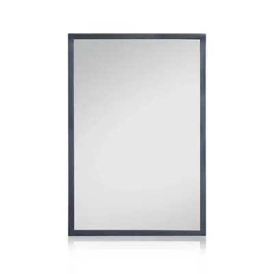 Obrázok produktu pre Classic by Casa Chic - veľké nástenné zrkadlo - 90x60 cm - skutočné drevo - ručne vyrobené zrkadlo - čierne