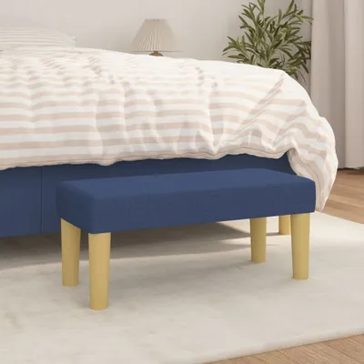 Image de The Living Store Banc bleu 70x30x30 cm Tissu