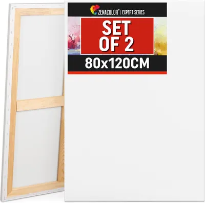 Productafbeelding van Schilderdoek 80x120 - Set van 2 zuurvrije canvasschilderijen - Alle soorten schilderkunst op canvas