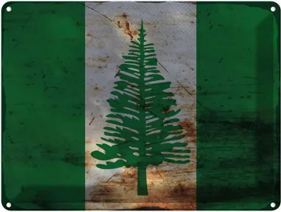 Produktbild von vianmo Blechschild 30x40 cm Norfolkinsel Flagge Fahne Wappen