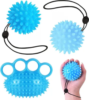 Produktbild von Hand Trainer Finger Trainer 3 Stück - Stressball Erwachsene - Griffkraft Trainer - Anti-Stressball - Griff Trainer - Massageball - Handverstärkung - Handtraining - Fingertraining - Stressabbau