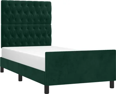 Obrázek produktu pro vidaXL Rám postele bez matrace tmavě zelený 90x190 cm sametový