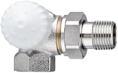 Image de IMI Heimeier V-exakt II Vanne thermostatique UT RG nickelée forme anguleuse gauche 1/2