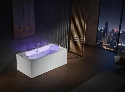 Produktbild von Whirlpool LED Wanne Spa Indoor Badewanne Whirlwanne Hydrotherapie