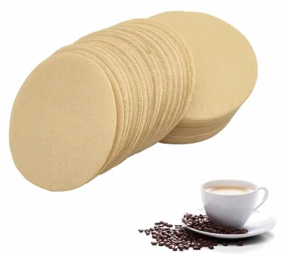 400 runde Kaffeefilterpapiere, 64 mm, ungebleicht