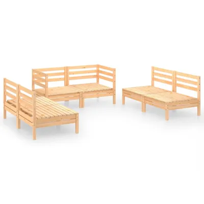 Produktbild von vidaXL 6-tlg. Garten-Lounge-Set Massivholz Kiefer