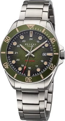 Image de Regent BA-858 Montre homme titane 20 bar étanche vert