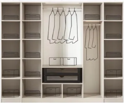 Produktbild von Luxus Kleiderschrank Schlafzimmer Stil Modern Holz Möbel Schränke Schrank