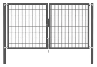 Immagine prodotto di Alberts 637194 Cancello doppio Flexo Plus con accessori, antracite, larghezza 300 cm, altezza 160 cm