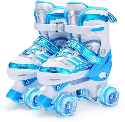 Produktbild von Famanu Rollschuhe für Kinder mit Leuchtenden Rädern - Für Anfänger