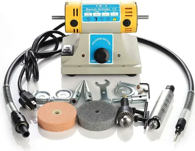 Produktbild von 350W 10000r / min Mini Multifunktionsschmuck Steinpolierpuffer Maschine Schmuckschleifmühle Poliermaschine Schmuck Tischbank 220V