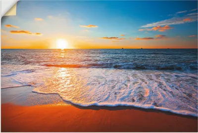 Produktbild von ARTland Wandbild, selbstklebend Sonnenuntergang und das Meer Größe: 120x80 cm