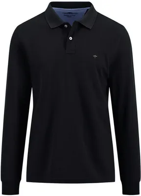 Produktbild von Fynch Hatton - Herren Polo Langarm (10001710), Größe:S, Fynch Hatton farbe:Black (999)