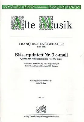 Produktbild von Quintett c-Moll Nr.3für Flöte, Oboe, Klarinette, Horn in Es und Fagott