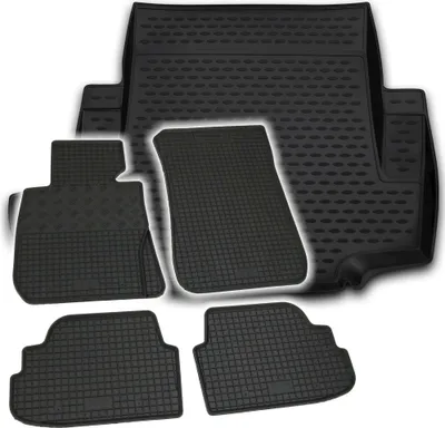 Produktbild von Gummi Kofferraumwanne + Fußmatten Set für 1er BMW E81, Bj. 9/2004-6/2011