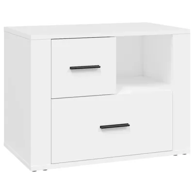 Produktbild von Nachttisch Weiß 60x36x45 cm Holzwerkstoff