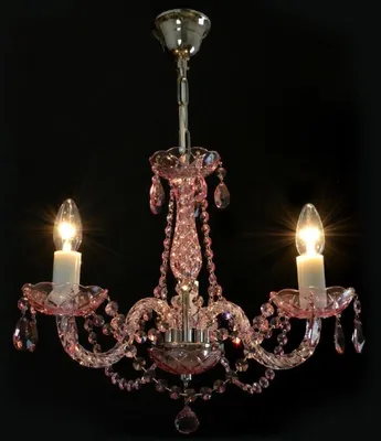 Produktbild von Casa Padrino Luxus Barock Kronleuchter Rosa / Silber Ø 40 x H. 38 cm - Prunkvoller Barockstil Kronleuchter mit böhmischen Kristallglas - Edel & Prunkvoll