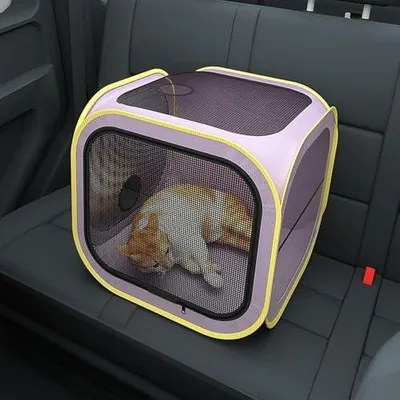 Produktbild von Tragbarer Trocknerkäfig für Hunde mit Fliegenschutz für Hunde, Katzen und Welpen im Innen- und Außenbereich