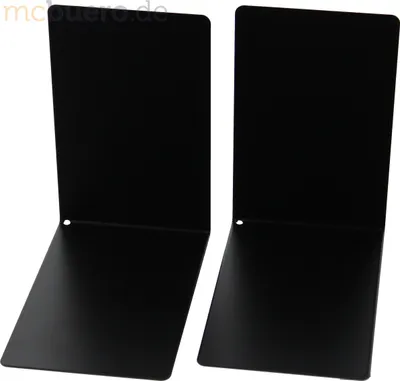 Produktbild von Buchstützen 85x140x140mm Metall schwarz Packung mit 50 Stück