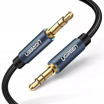 Produktbild von Ugreen AUX-Audio-Miniklinkenkabel, 3,5 mm Stecker auf Stecker, 1,5 m - Blau