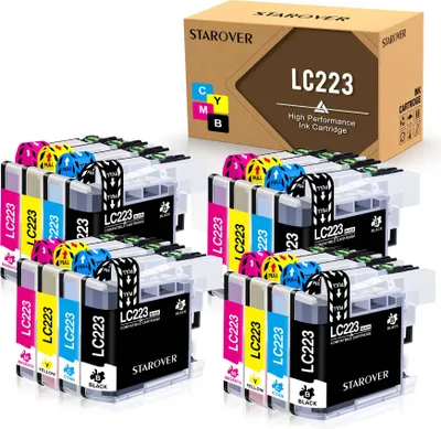Produktbild von 16x Kompatibel Druckerpatronen für Brother LC223 LC-223 Tintenpatrone für Brother MFC-J5320DW J5620DW J5720DW J5625DW J4625DW DCP-J4120DW DCP-J562DW, 4B/4C/4M/4Y