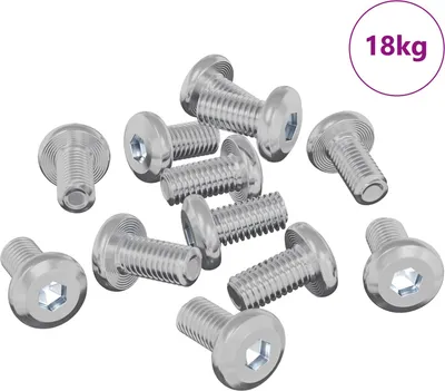 Obrázok produktu pre Zámková skrutka Jednofarebný 4865 pcs Strieborná Oceľ