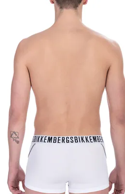 Produktbild von Boxershorts, 2er-Pack, Herren, Marke Bikkembergs, Baumwolle, Elasthan, Weiß, Schwarz