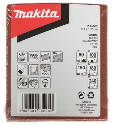 Produktbild von Makita Schleifpapierset - für Holz, Metall