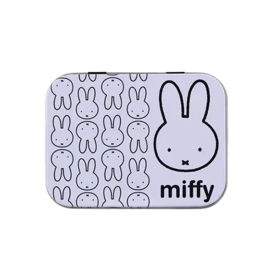 Produktbild von 1x Home-Flair Miffy Weiß Kinder Pflaster-Box mit 24 bunten Motiv-Pflastern in Metalldose – Hautfreundlich & Wasserabweisend