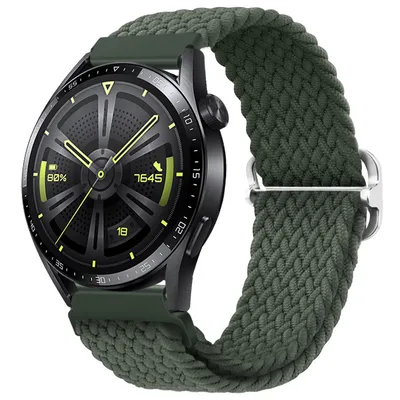 Obrázok produktu pre BStrap Elastic Nylon remienok na Huawei Watch 3 / 3 Pro, olive green
