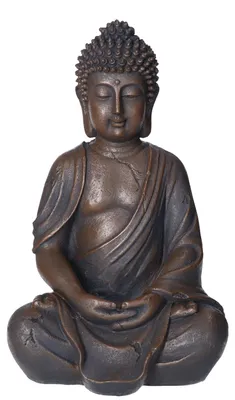 Produktbild von Dekofigur Buddha H.20 cm Kunstharz braun