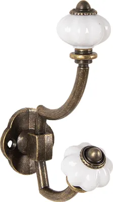 Produktbild von Clayre & Eef Wandhaken 4x9x13 cm Braun Metall
