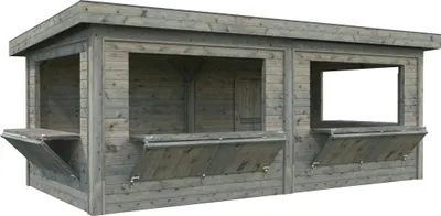 Produktbild von Palmako Marktstand Connect Lenna 16,6 m² SET 312 grau tauchgrundiert