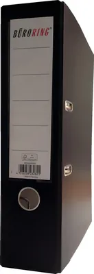 Produktbild von Büroring Ordner, DIN A4, PP, 80 mm, breit, auswechselbares Rückenschild, schwarz