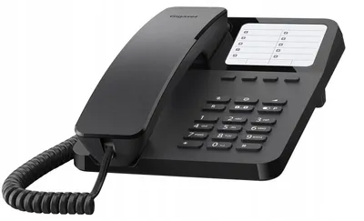 Zdjęcie produktu dla Gigaset DESK 400, Telefon analogowy, Zestaw słuchawkowy przewodowy, 10 wejścia, Czarny