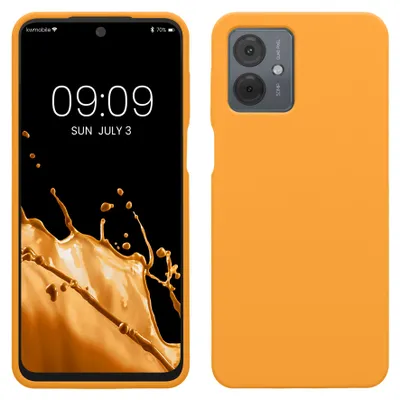 Produktbild von kwmobile Handyhülle für Motorola Moto G14 Hülle - Case Silikon - Kabelloses Laden - Schutzhülle Cover in Fruity Orange