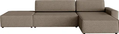Produktbild von FEDVE Ecksofa Lummo La aus Bouclé-Stoff mit Schlaffunktion, Braun