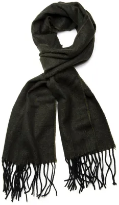 Produktbild von styleBREAKER Uni Schal mit edlem Fischgrät Muster und Fransen, warme und weiche Qualität 01018073