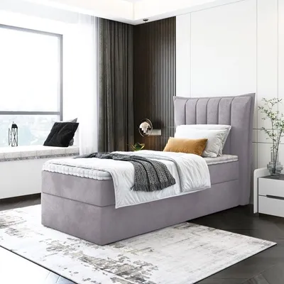 Produktbild von Kinderbett, Boxspringbett LUMORA MINI mit T25 Topper, Einzelbett, Stauraum, Schlafzimmer, Polsterbett, 80x200 cm. (Rosa - Itaka 38)