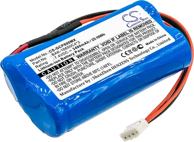 Produktbild von TECHTEK Akku Kompatibel mit [G-CARE] SP-800 Ersetzt BAK-18650C4*2