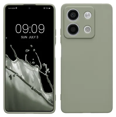 Produktbild von kwmobile Handyhülle für Xiaomi Redmi Note 13 5G Hülle - TPU Case - Kabelloses Laden - Schutzhülle Cover in Graugrün