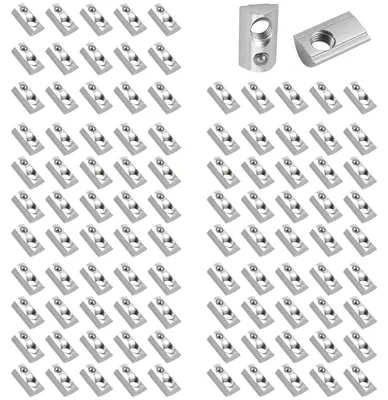 Immagine prodotto di Inserti filettati M6 con sfera per profili in alluminio con scanalatura 8, in acciaio zincato, confezione da 100 pezzi
