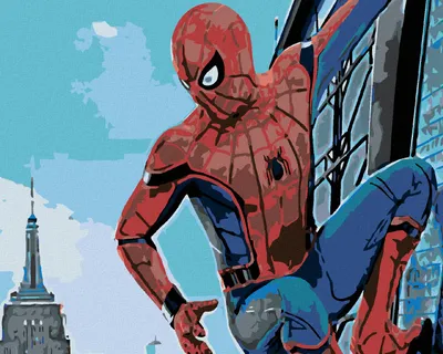 Produktbild von Zuty - Malen nach Zahlen - SPIDERMAN IN DER STADT, 40x50 cm, ohne Keilrahmen