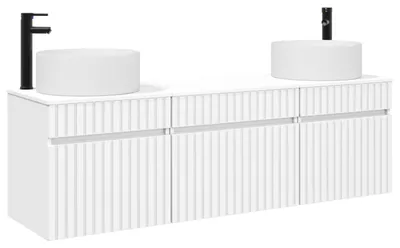 Image de vidaXL Ensemble de 3 meubles de salle de bain, blanc, 49 x 44,5 x 65,5 cm