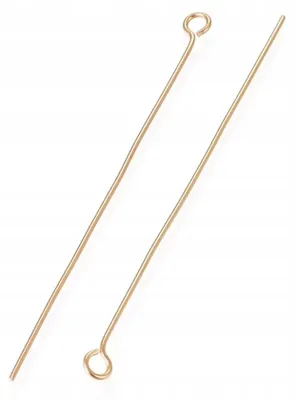 Produktbild von Dekorynka Stecknadeln 50mm 0,6mm Edelstahl Goldfarben 10 Stück