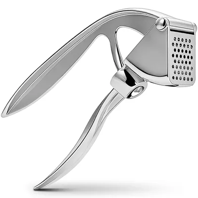 Knoflookpresse aus Edelstahl, spülmaschinengeeignet, ergonomisch